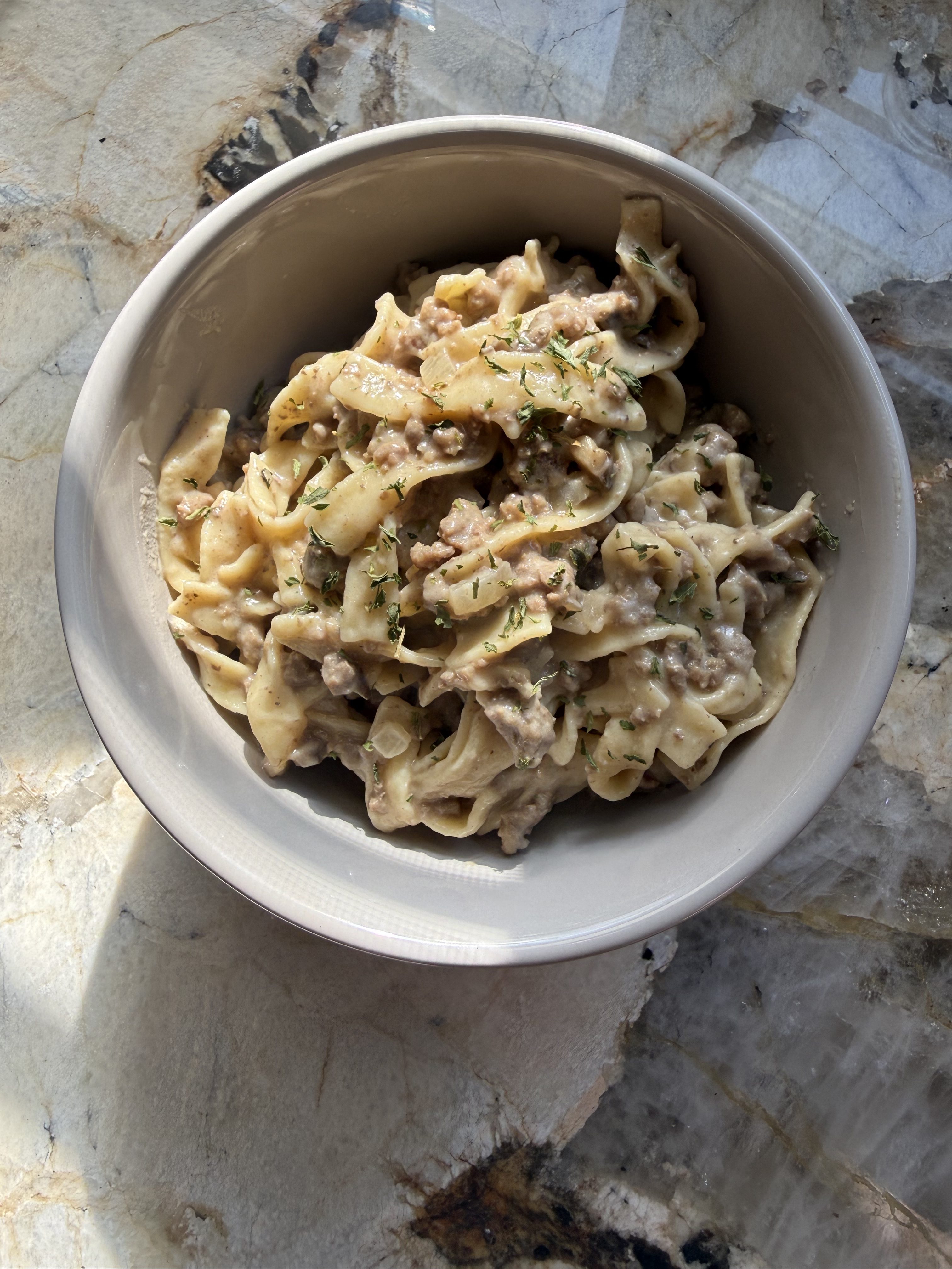 simple suppers: beef stroganoff